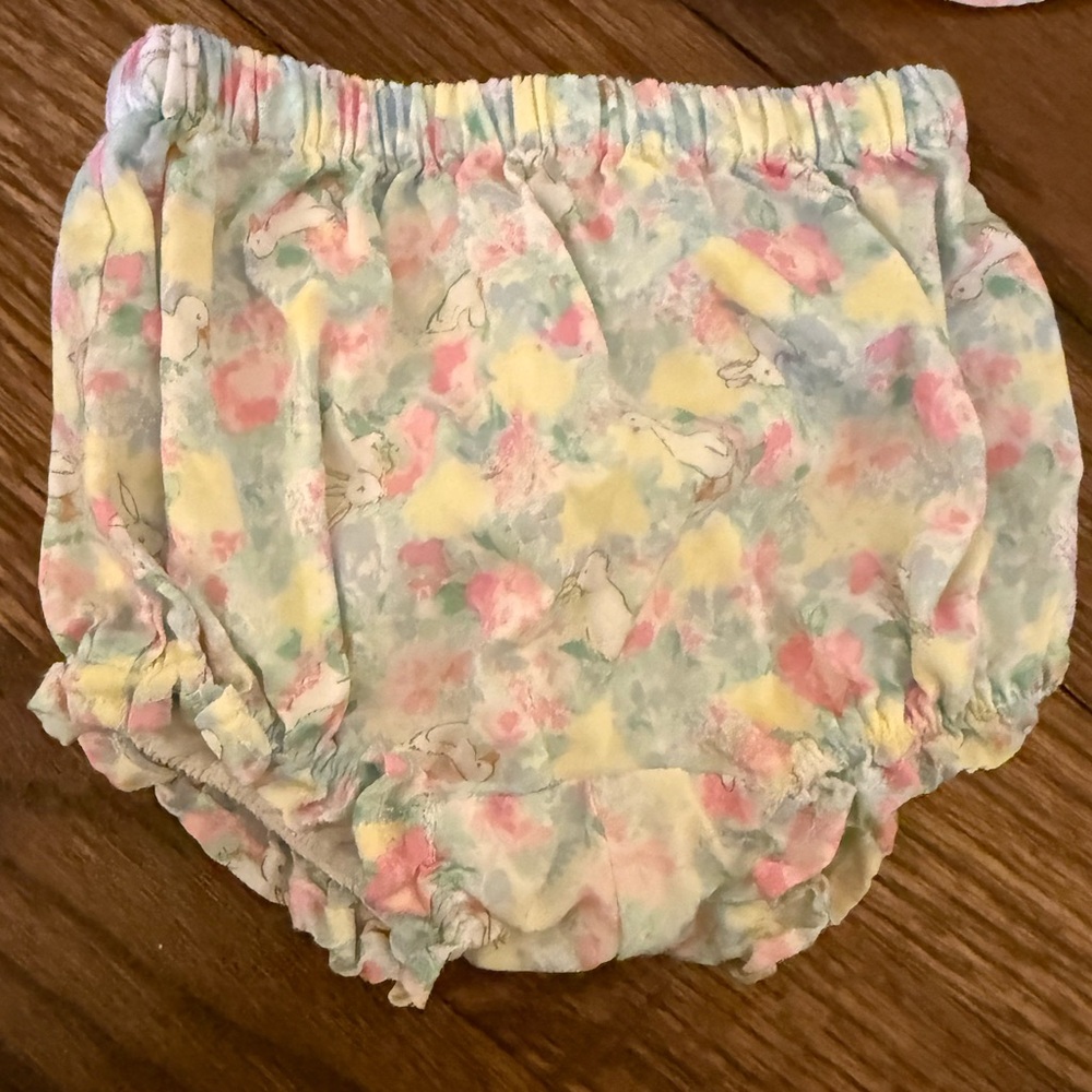 Janie and Jack Pastel Bunny and Goose Dress with Bloomers 0-3 Months - Picture 2 of 4